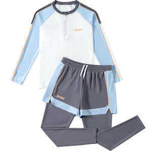 
Xtep children's swimsuit boys medium and large children's split 2025 new teenager long sleeve trousers sun protection swimming suit
