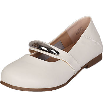 Large size women's shoes 41-43 hot single shoes 2025 summer new style wide fat fat flat bottom small leather shoes for women