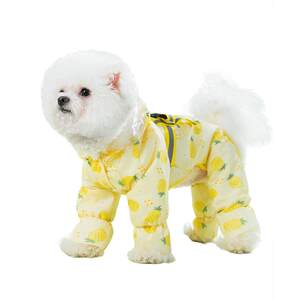 Hippie dog puppy dog ​​rain coat four-legged waterproof all-inclusive Bichon bear small dog pet dog walking dog dirty anti-tune tool on rainy day

