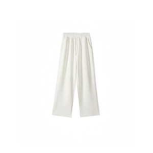 
Pear-shaped body white sports casual pants for women in autumn and winter new fat sister mm high waist loose slimming wide leg trousers