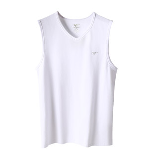 
Seven Wolves Wide Shoulder V-neck Bottom Sweat-absorbing Sports Sweat-Sleeveless Underwear Single T-T-T-T-T-T-T-