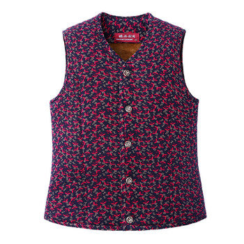Plel of fluffy flower color cotton vest mother