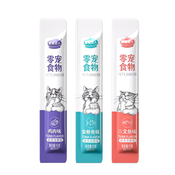 
Cat snacks, cat strips, nutritional adult cat food, wet packaged meat jerky, nutritional staple food, canned cat food