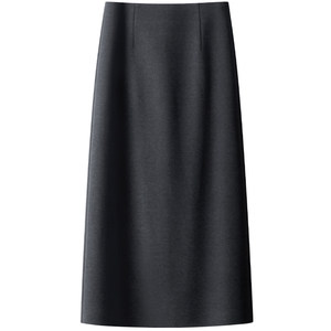 
Woolen skirt women's winter 2025 new light luxury one-step skirt extra long high waist slimming slit hip-covering long skirt