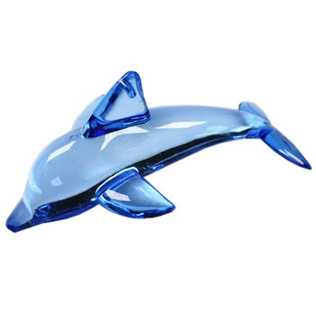 
Large transparent small dolphin animal decorative imitation crystal