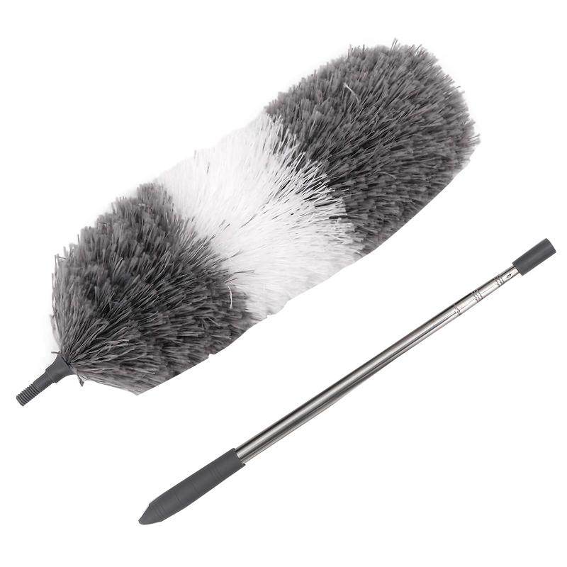 Tete De Loup Plumeau Télescopique Microfibre 245 Cm - Nettoyage Plafonds Et Angles Plumeau Microfibre