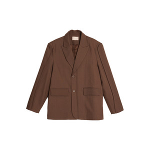 Sanmu Gong white retro profile suite Men's loose and high -level shoulder -length shoulder design

