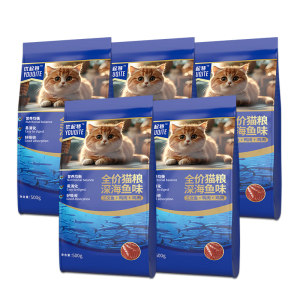 
Youqite cat food 2.5kg deep sea fish cat food adult cat and kitten cat food pet cat dry food cat main food 5*0.5kg