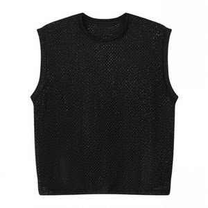 
Sound Summer Men's Ice Wire Breathable Vest Mesh Quick Drying Sports Large Size Sleeveless Base Shirt Thin Sweat-absorbing Light