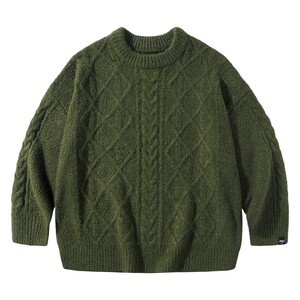 
PSO Brand Men's Women's Solid Color Sweater Lazy Warm Loose Long Sleeve Sweater Sweater Couple Wear