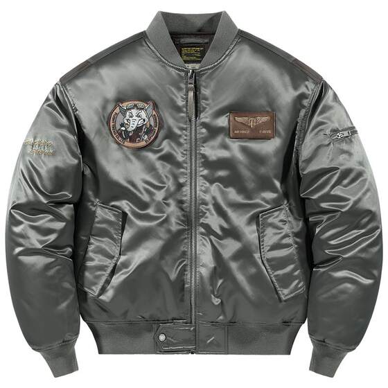 VIP American embroidered pilot jacket men's autumn and winter thickened warm cotton jacket couple jacket baseball uniform cotton jacket
