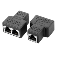 RJ45 Ethernet Cable Connector Network Three-Way Splitter 8-Core Triple Port Adapter Splitter