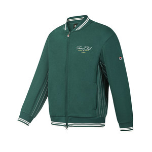 
FILA official men's knitted long-sleeved jacket 2026 spring new tennis loose baseball uniform