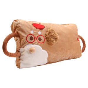 
Portable cute blanket nap office casual pillow blanket two-in-one winter New Year thickened velvet blanket