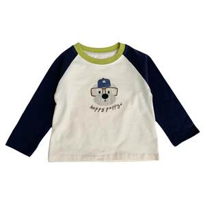 
Boys spring long-sleeved T-shirt children's cartoon print bottoming fashionable cotton raglan sleeve top versatile T