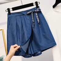 Штаны, тонкая джинсовая юбка, шорты, большой размер, по фигуре, А-силуэт, коллекция 2022