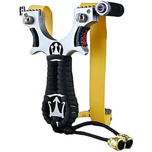 New stainless steel new slingshot outdoor adults dedicated to large power thickened flat rubber band infrared laser high precision
