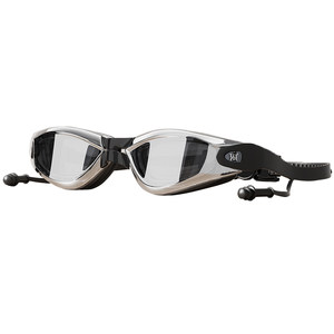 
361 swimming goggles HD anti-fog waterproof earplugs integrated men's swimming glasses with degree electroplated myopia swimming goggles for women