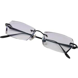 Diamond -cut glasses Men's titanium frameless myopia business shelf color change big face with finished glasses frame N1