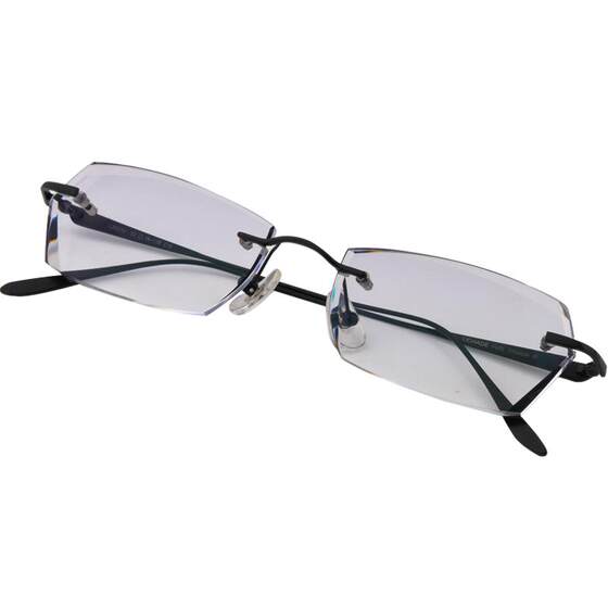 Diamond -cut glasses Men's titanium frameless myopia business shelf color change big face with finished glasses frame N1