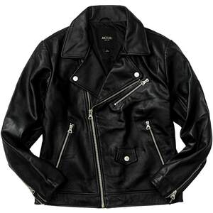 AK men's clothing autumn and winter new light retro zipper locomotive leather jacket fashion casual lapel coat men
