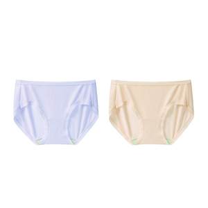 润微3条装兰精莫代尔10A抑菌内裤女舒适大码中腰新款三角内裤女士