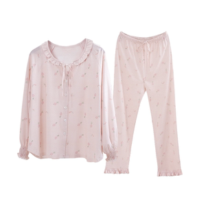 
loveloc confinement clothes summer thin section pregnant women during pregnancy and postpartum breastfeeding pajamas outer wear bamboo cotton home clothes set