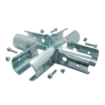 Round pipe connector steel plate clip without welding and wire thread