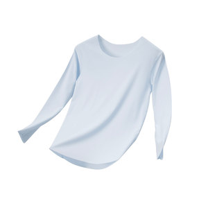 
Children's autumn short-sleeved tops thin Lenzing Modal seamless girls' bottoming shirt white boys' long-sleeved T-shirt