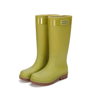 
Fashionable rain boots for women, high-tube, warm and thickened, women's long-tube waterproof, non-slip rainforest hiking shoes, adult rain boots for women