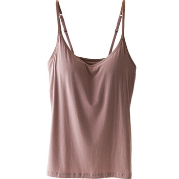Women's short camisole with padded bra
