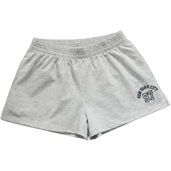 
26-year-old American retro campus style candy-colored embroidery versatile casual shorts for women three-quarter pants pear-shaped slimming sports