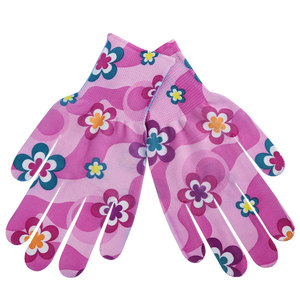 Nylon knitted flower color breathable sunscreen ladies work job -lived housework hand socks gloves Labor insurance wear -resistant non -slip
