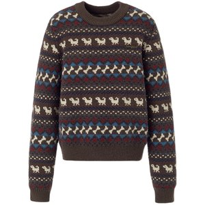 Betweenand puppy bone is full of high -level and super -beautiful sweater female retro slot knitted winter clothes winter
