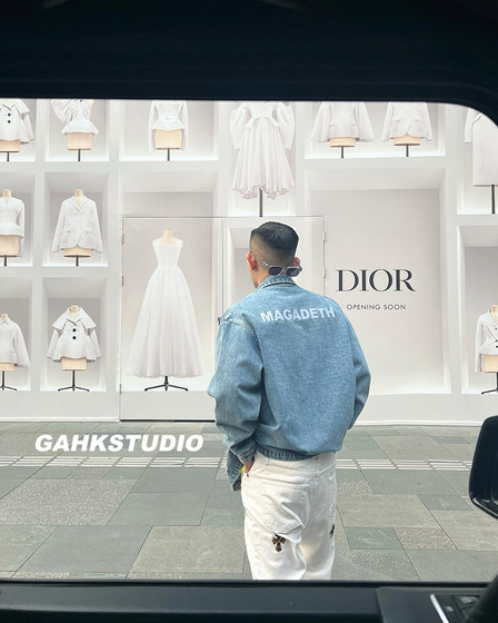 GAHKSTUDIO X MAGADETH合作款 FW24早秋牛仔衬衫可当外套2色