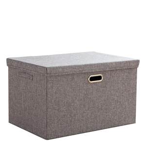 
Thickened clothes storage box for household fabric cotton linen wardrobe quilt clothing finishing box foldable and large-sized cover