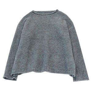 
KNgs autumn and winter retro simple solid color lazy style loose pullover round neck inner sweater sweater women's top