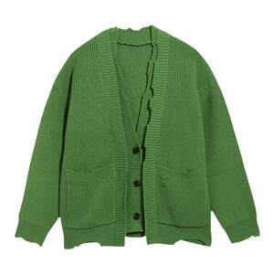 UnBleu sweater knitted cardigan jacket for women's spring and autumn new loose lazy literary style design women's top
