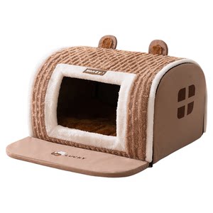 
Cat nest, thickened and warm in winter, cat house, semi-enclosed removable and washable dog house, universal pet supplies for all seasons