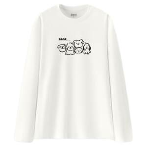 
Semir long-sleeved T-shirt men's winter cute pet print couple wear 2025 new inner top round neck casual wear trendy