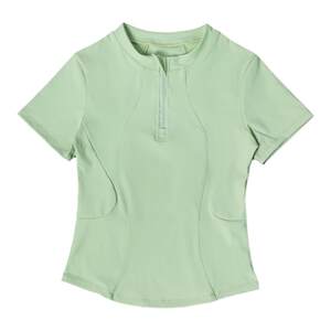 
Women's summer elastic half zipper thin style slimming fast-drying sports T-shirt running tight yoga suit short sleeves