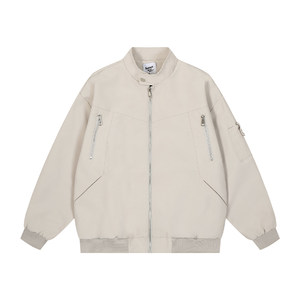 Goku available American high -street stand -up stand -up workers pilot jacket men's tide brand zipper design sensor baseball jacket
