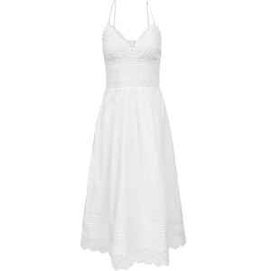 
ONLY summer pure cotton romantic lace suspender waist skirt practical pocket mid-length skirt small white skirt dress for women