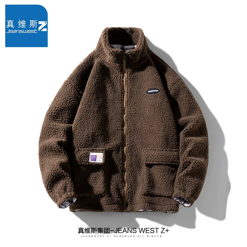 Jeanswest Z 真维斯 2023年秋季款 男式羊羔绒夹克  天猫优惠券折后￥69.9包邮（￥169.9-100）