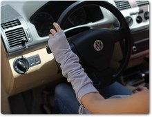 Белые перчатки против ультрафиолетовых лучей Летние короткие перчатки Женские солнцезащитные перчатки Водительские перчатки