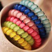 Корейская простая телефонная линия кольцо для волос конский хвост резиновая резинка корейская версия конфеты цветная веревка для волос головной убор
