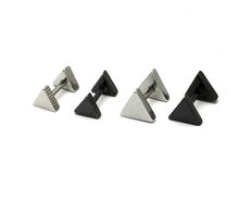 三角形简单款钛钢耳钉/钛钢耳环/不掉色不褪色不锈钢耳钉[2163]