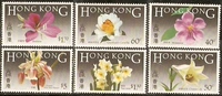 1985 Гонконгские марки, цветы, 6 полных