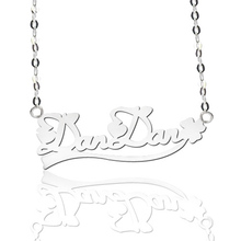 Заказать именное ожерелье на заказ Английское алфавитное ожерелье DIY Печать на 925 Серебряный день святого Валентина