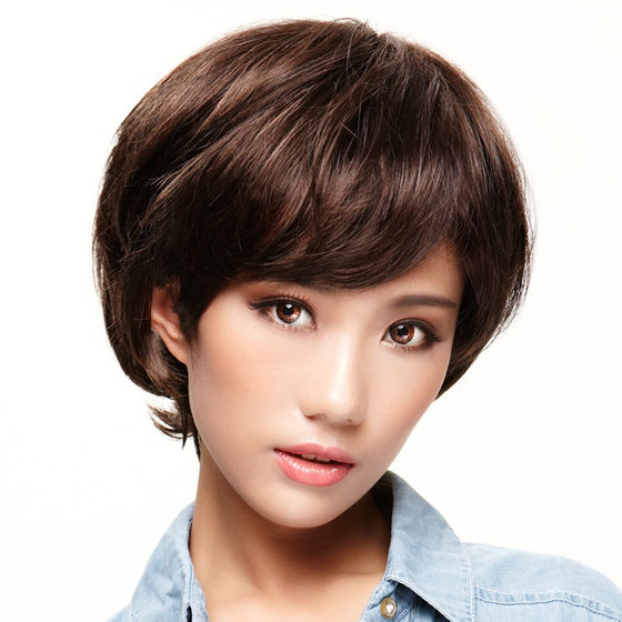 wigs2you全假发 日本正品 女士蓬松斜刘海短假发清爽帅气短发